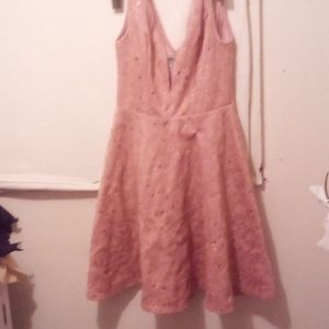 Pink mini sparkling dress